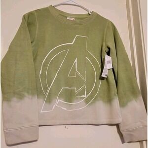 NWT Disney Marvel Avengers Youth 11/12 Army Green Sweatshirt